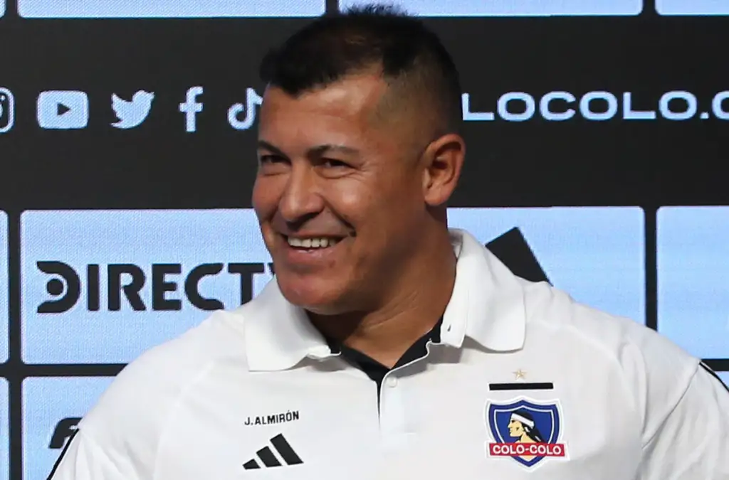 Jorge Almirón en su presentación con Colo-Colo.