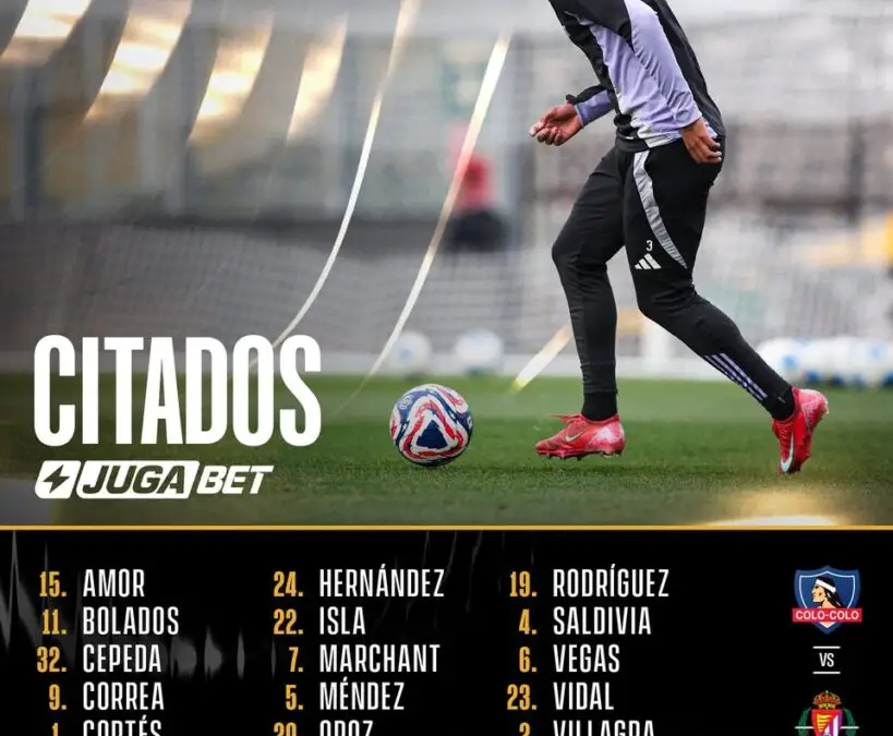 Brayan Cortés entró en la citación de Colo-Colo para enfrentar a Real Valladolid.