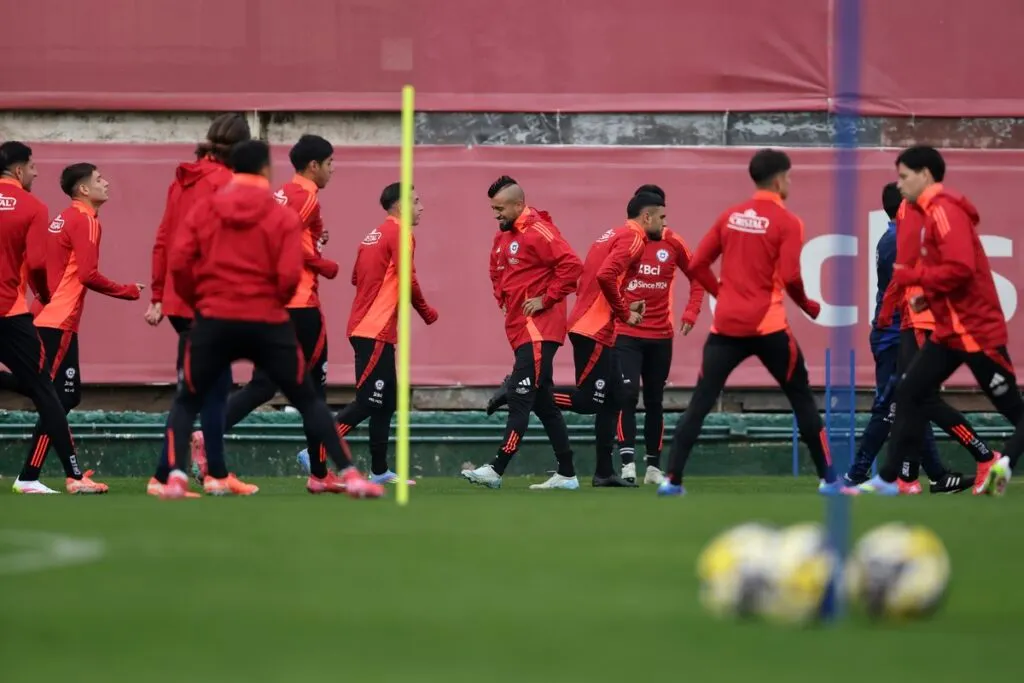 La Roja entrenando en Juan Pinto Durán.