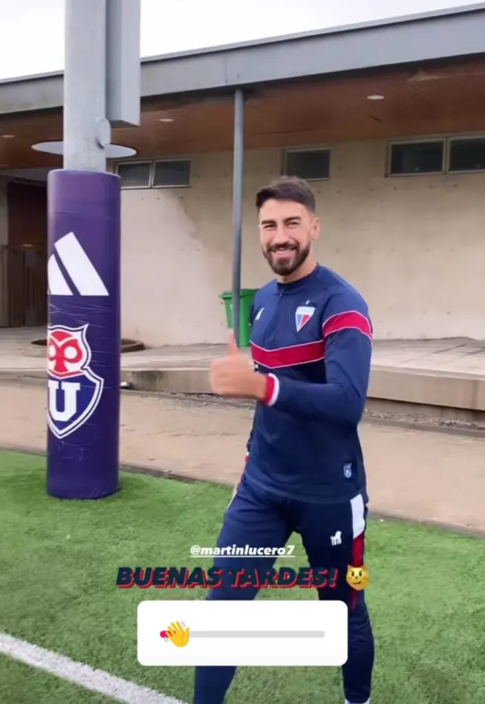 Juan Martín Lucero entrenando con Fortaleza en el CDA