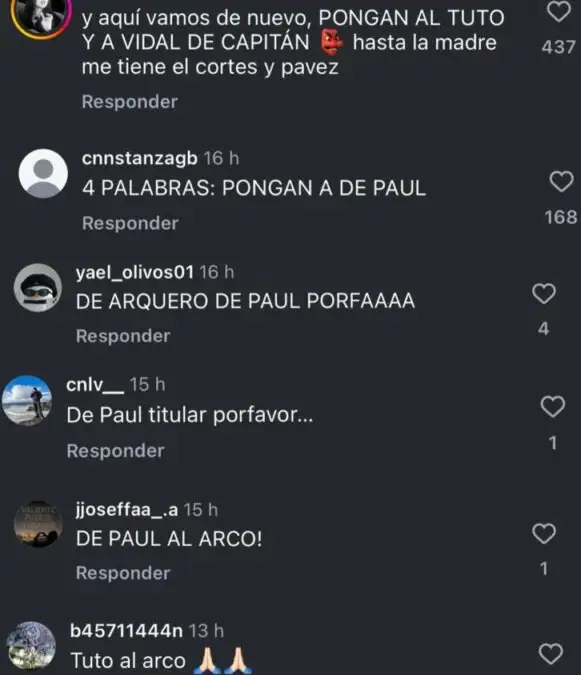 Hinchas de Colo-Colo piden a Fernando de Paul como titular.