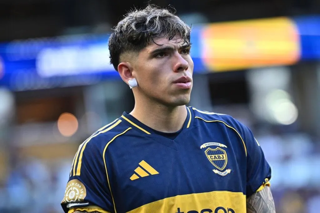 Carlos Palacios con los colores de Boca Juniors.