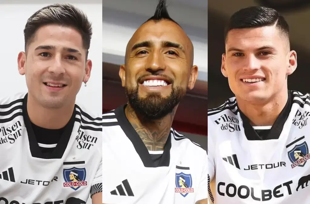 Guillermo Paiva, Arturo Vidal y Lucas Cepeda son los jugadores que se sumaron a Colo-Colo en 2024.