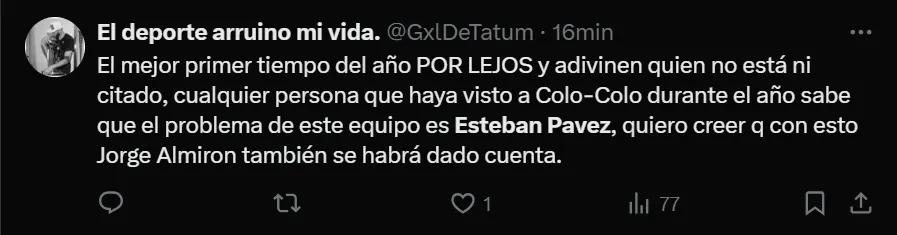 Críticas a Pavez.